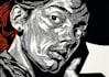 make custom portrait in linocut style