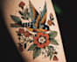 create a rad traditional tattoo design
