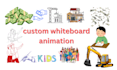 create custom whiteboard animation explainer video, training manual, hand drawn