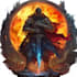 draw hand paint fantasy logo