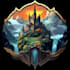 do fantasy game logo with cool unique magic style