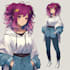 design character art illustration for reference sheet