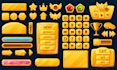 build 2d game characters game asset, gui element, items and icon game menus