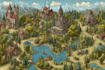 draw your fantasy map illustration arts