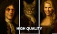 create a custom royal style portrait of you and your pet