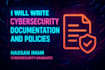 write cybersecurity documentation and policies
