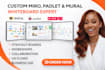 design custom miro padlet, murai, whiteboard jamboard and powerpoint canva prezi