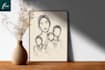 make scribble art, abstract line portrait