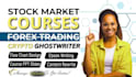 write stock market, forex trading, b2b, course writing, crypto ebook ghostwriter
