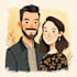 draw a beautiful couple portrait
