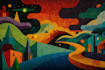 make magical abstract art, psychedelic, surrealism, cubism