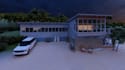 create a realistic 3d beach house model and render
