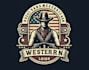 make vintage american western cowboy logo