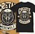 create retro t shirt werewolf head logo