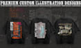 create stunning custom illustration t shirt designs