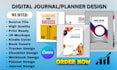design custom journals, planners, workbooks, covers, spreadsheets, and 3d mockup