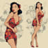 create a pin up girl and pin up girl