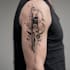 custom an abstract black tattoo design