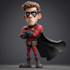 design superhero caricature character