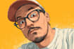 draw cartoon vector portrait with your face