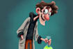 design a 2d cartoon character