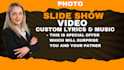 create photo video slideshow with custom lyrics and song
