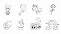 create clean, cute doodles and stickers