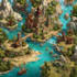 create an amazing fantasy map illustration