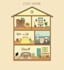 draw house cutaway illustration