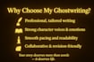 ghostwrite short stories and character backstories