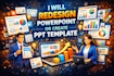 redesign your  powerpoint presentation and create modern custom PPT templates