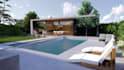 design landscape, backyard, garden, patio, pool, front yard
