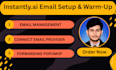 setup and manage instantly ai email campaigns and warm ups