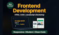 create a modern responsive website with HTML CSS js and bootstrap