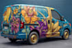 draw vehicle wrap design, car wrap, van wrap