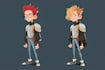design a 2d cartoon character