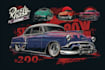 make retro automotive tshirt, car show design