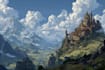 draw a natural landscape and background illustration