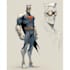 drawing custom superhero character in action