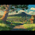 design a anime art with background