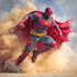drawing custom superhero character in action