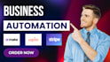 do stripe automation, stripe integration, make com automation, zapier expert