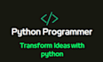 develop any python script you need