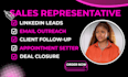 be your sales representative generate linkedin leads, email outreach, closure