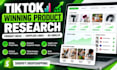 research tiktok viral shopify winning products and ad angles