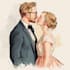 draw a watercolor couple portrait
