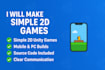 develop a 2d unity game, game development