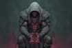 create dark character art illustration
