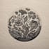 professional botanical logo or linocut style