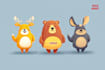 do cute animals, cute characters, cute cartoon mascot vector